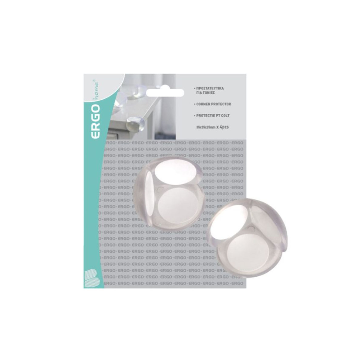 PROTECTORS FOR CORNERS 35Χ35Χ25ΜΜ 4 PCS TRANSPARENT