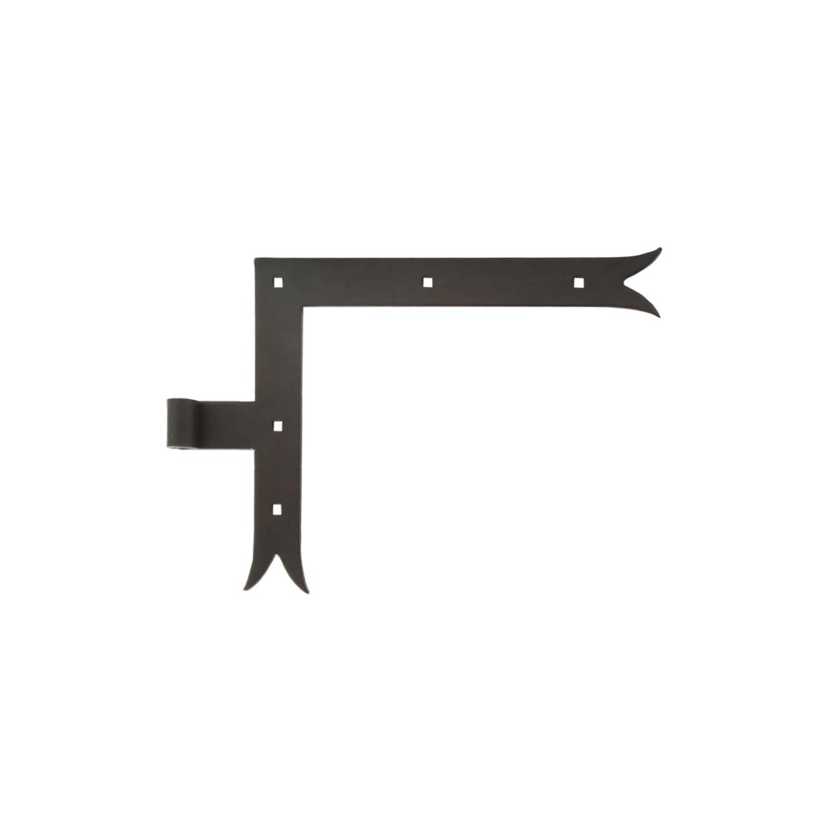 GOTHIC DOOR CORNER MONT.4000 400Χ240Χ4 Ø14MM METALLIC BLACK