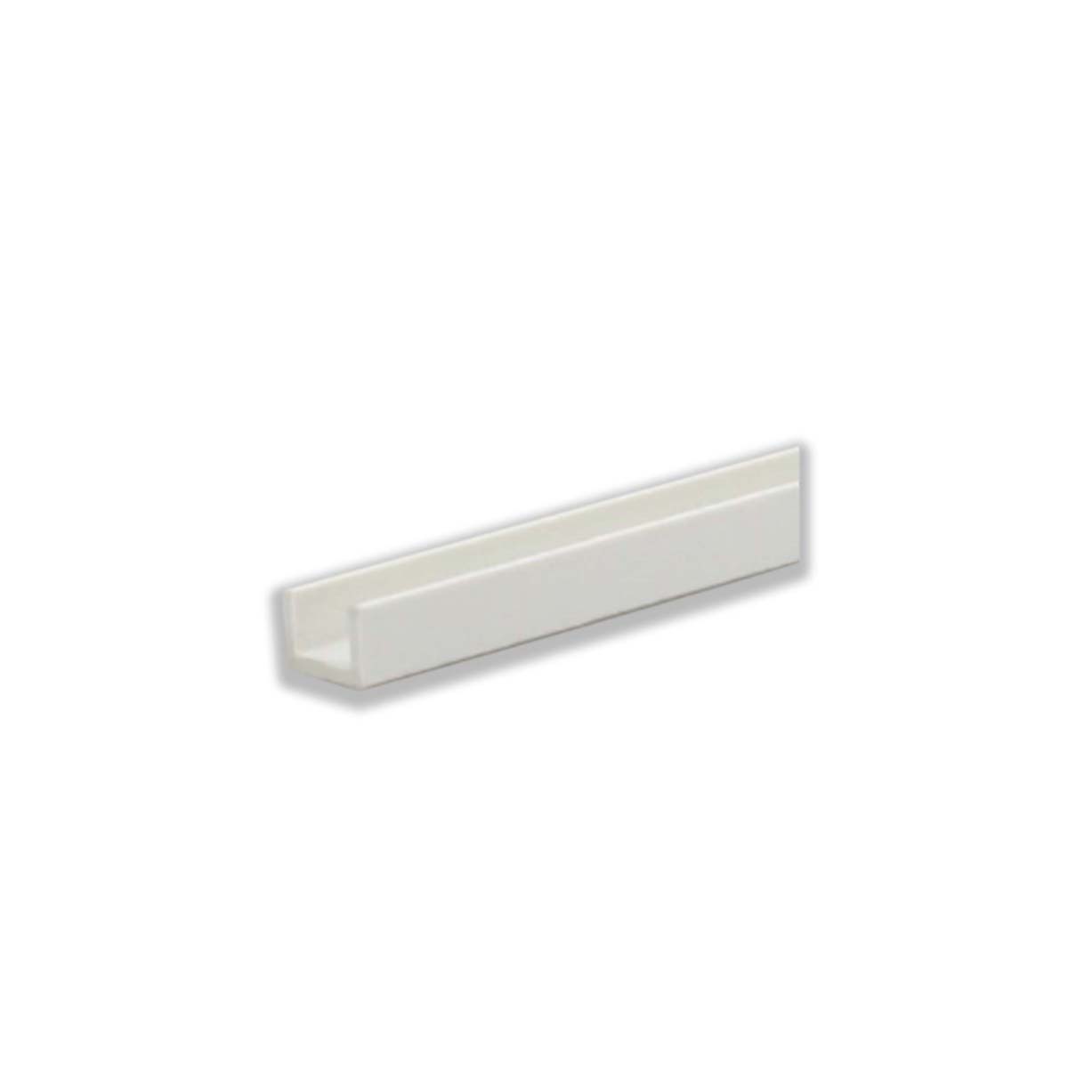 PROFILE "U" SHAPE PVC 2600X10X21X10MM WHITE SATINATED
