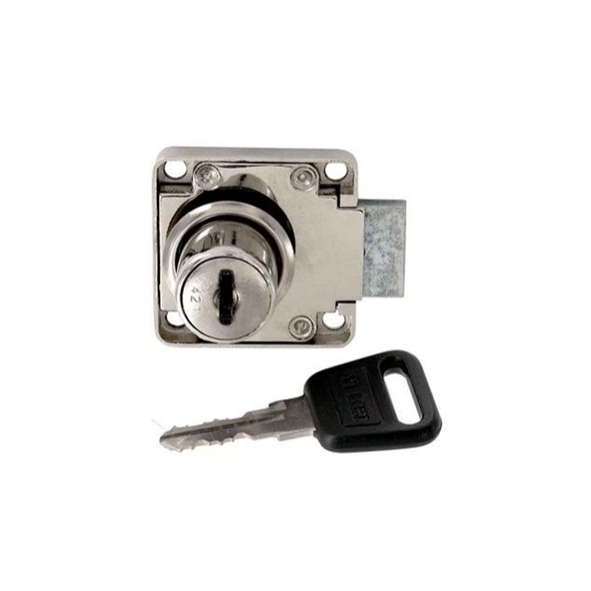 SECURITY LOCK FOR FURNITURE LEFT 25MM AND NICKEL KEY