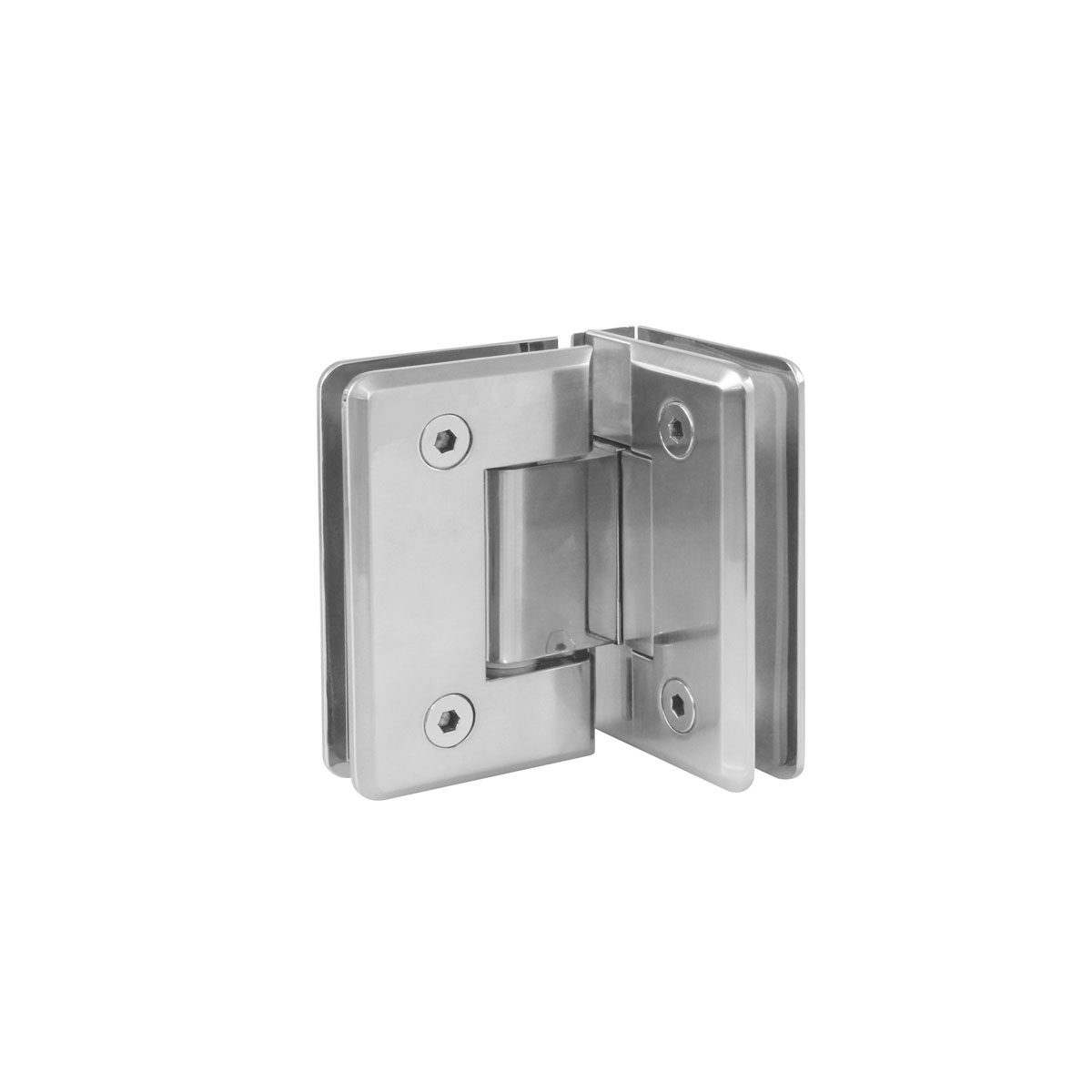 GLASS HINGES FOR SHOWER DOOR MOD. B SATIN NICKEL