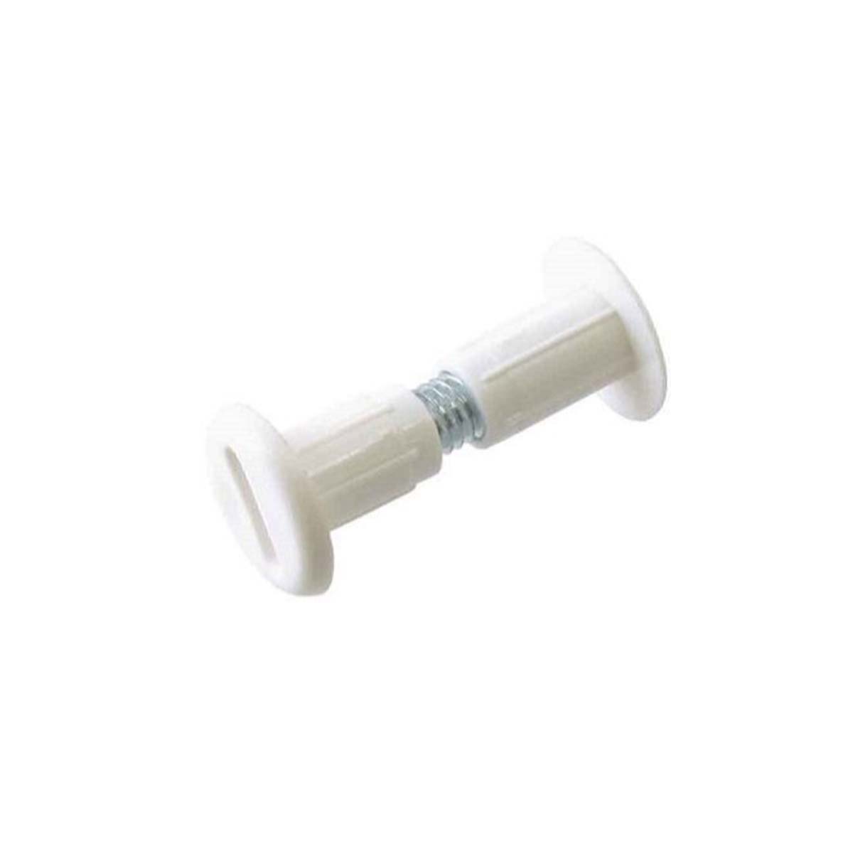 FURNITURE ASSEMBLY SCREW 30-39MM METAL WITH PLASTIC WHITE