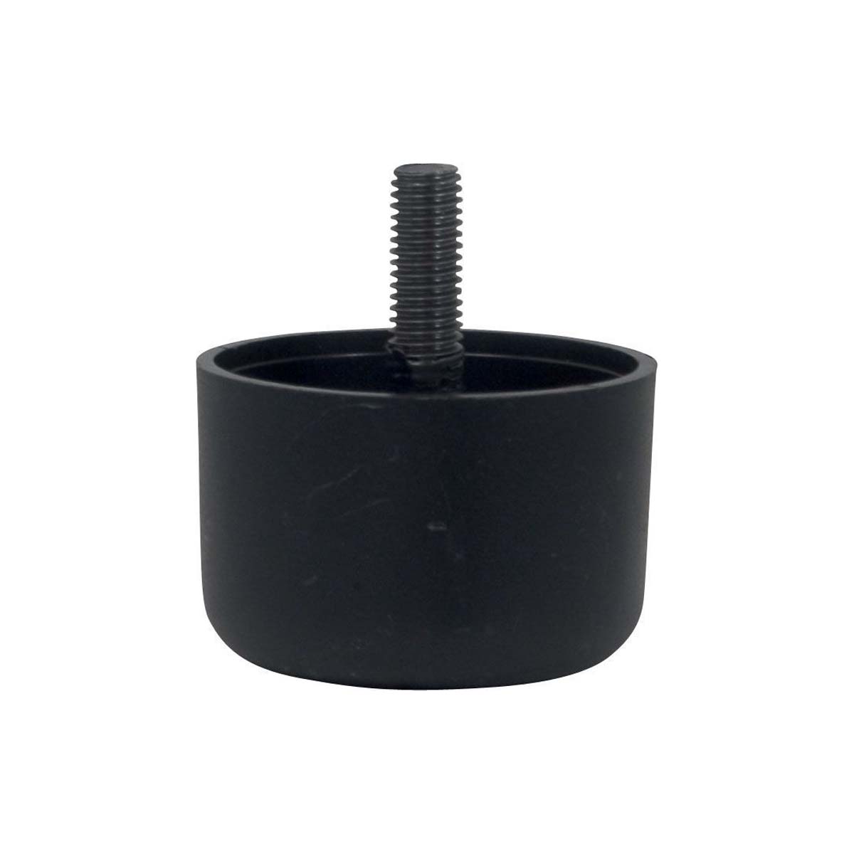 FURNITURE FOOT CYLINDRICAL PLASTIC BLACK
