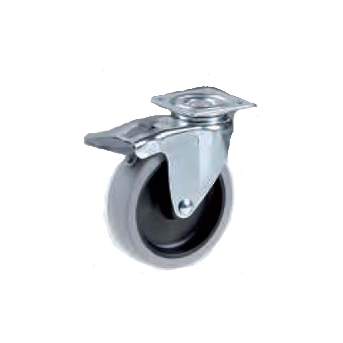 WHEEL WITH FLANGE AND STOPPER D1P / 2/7 40MM GRAY