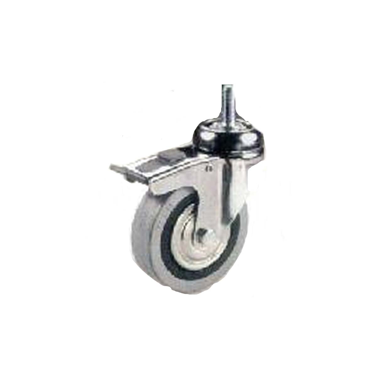 WHEEL WITH SCREW AND BRAKE TBBF 10X25 GRAY