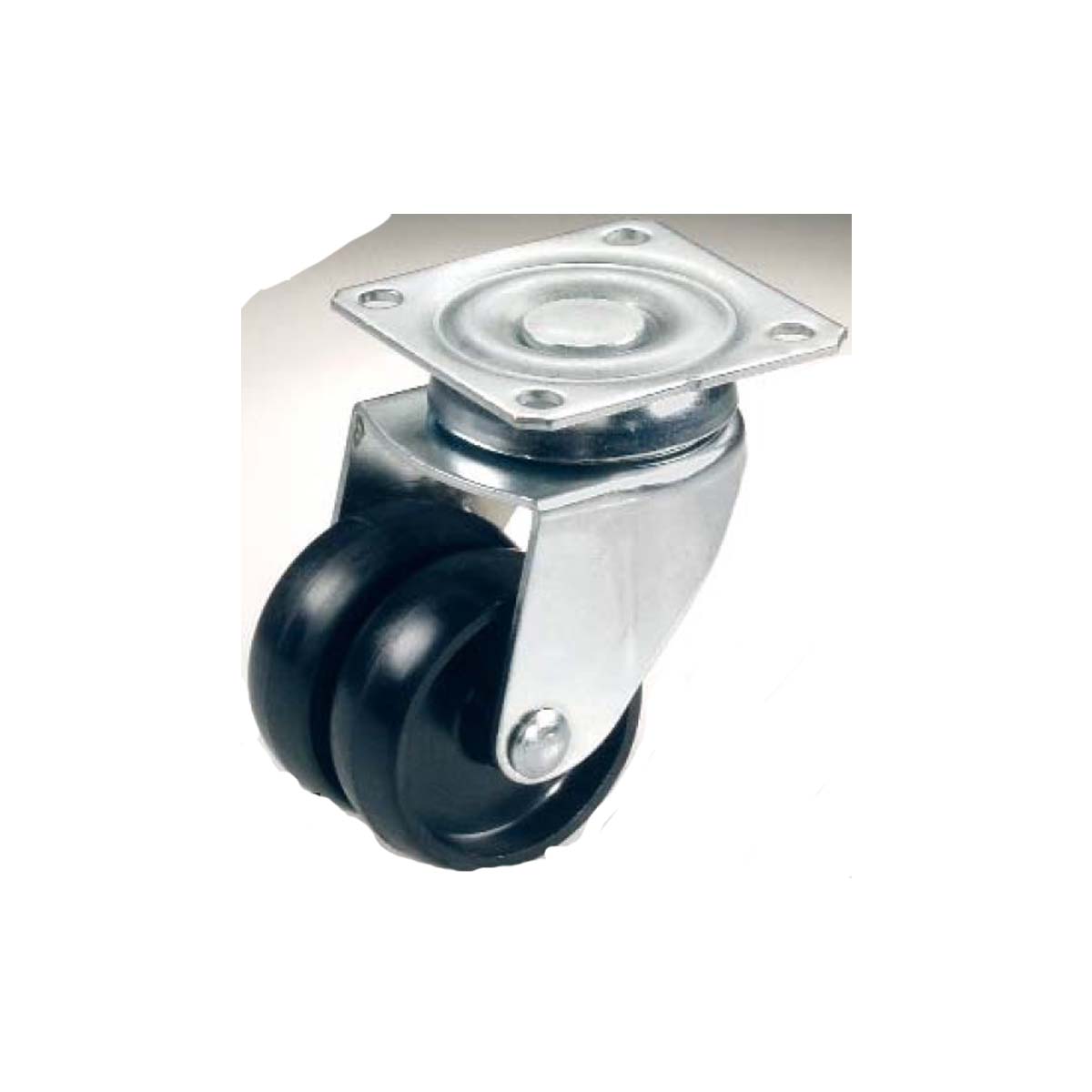 DOUBLE WHEEL WITH FLANGE 50MM BLACK