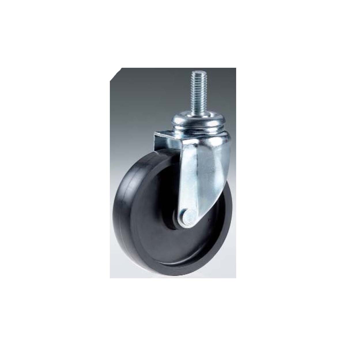 WHEEL WITH SCREW DF 30MM PVC BLACK