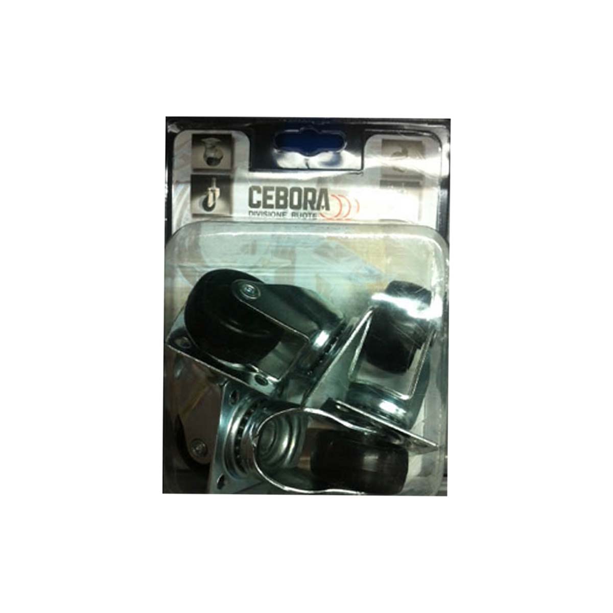 WHEEL WITH FLANGE D1P BLACK IN PLACTER 4 PCS.