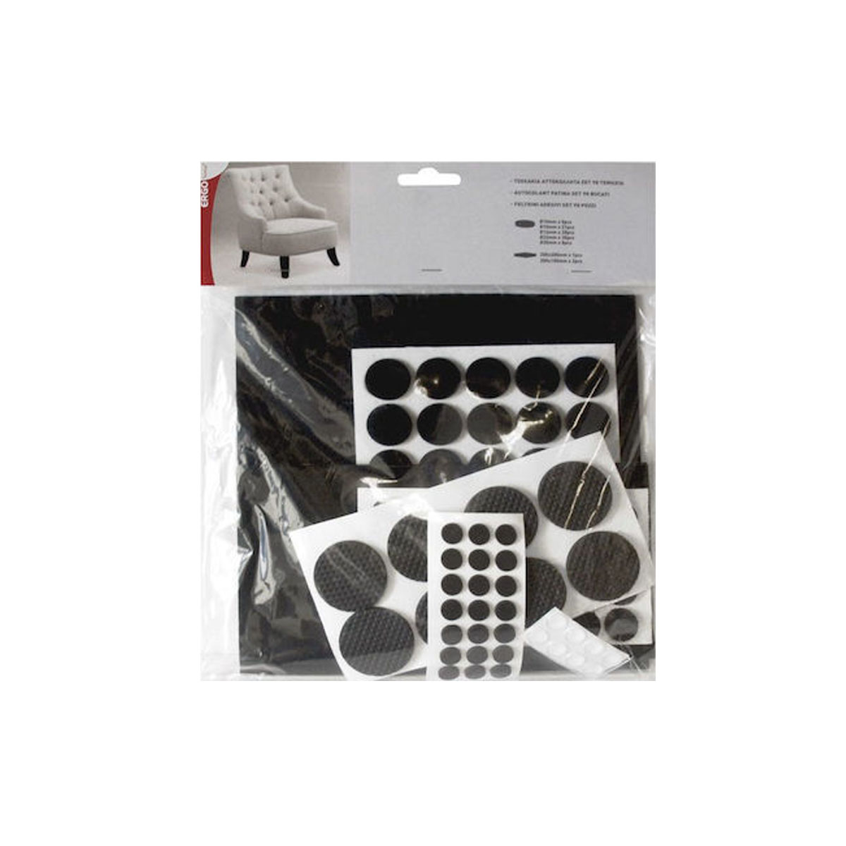 STICKERS FELT SET 98 PCS BLACK