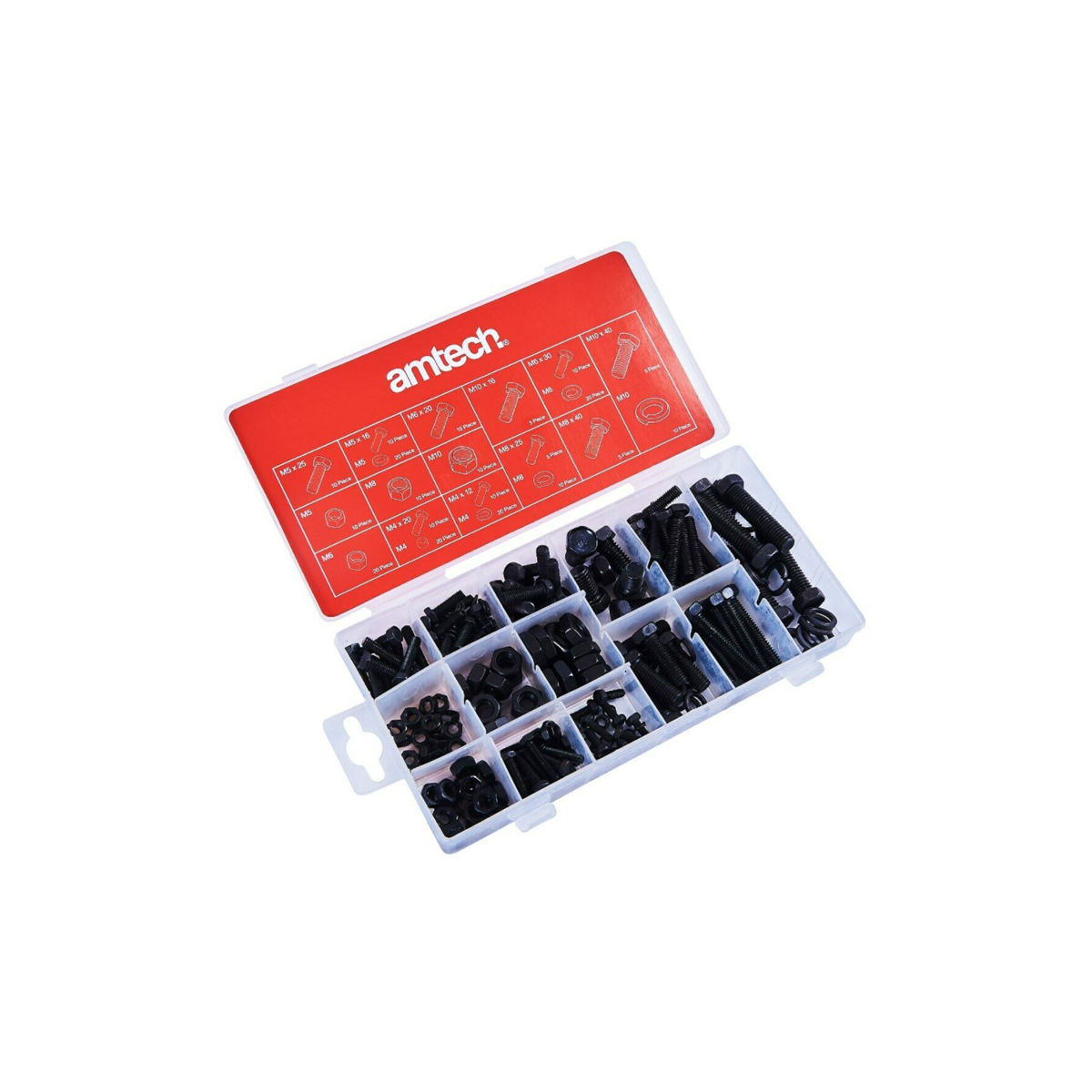 AMTECH SETS NUTS AND BOLTS 240 PCS S6230