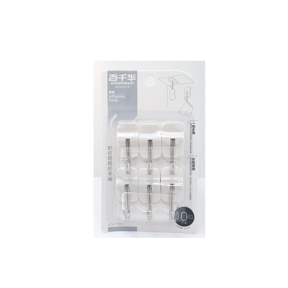 WEIKANG WHITE HOOKS S/S  6PCS