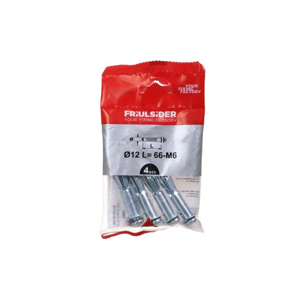 FRIULSIDER PLASTERBOARD ROPOL 12Χ66MM Μ6 EUROBLISTER 4 TEM