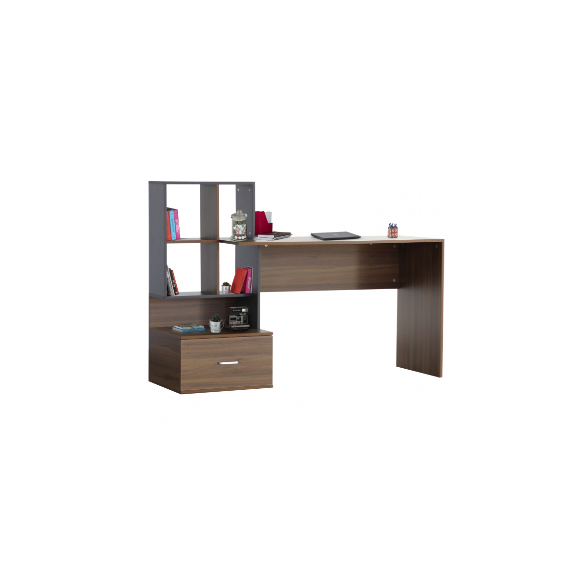 DESK WITH LIBRARY 149X48X105CM