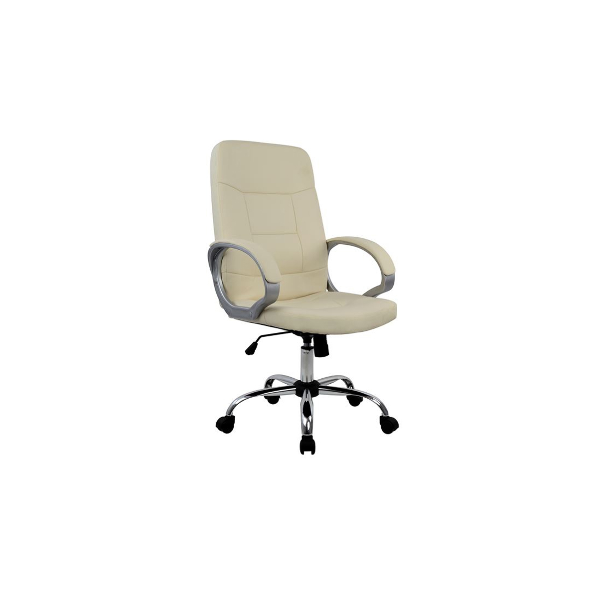 OFFICE CHAIR WITH CHROME FOOT ECRU