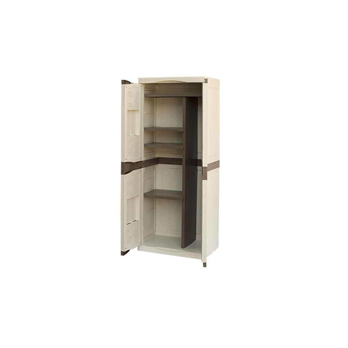 ARTPLAST CABINET WITH TWO DOORS AND EXTRA PLACE FOR BROOMS 70 Χ 40 Χ 178CM