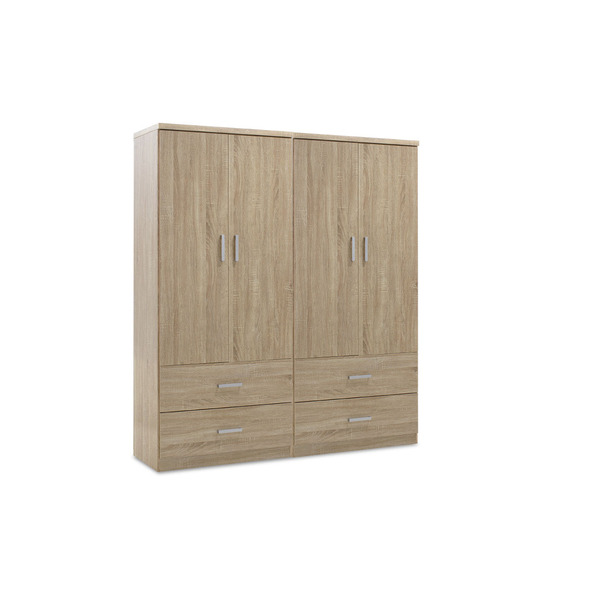 LEGO WARDROBE 4-SHEET WITH 4 DRAWERS 160Χ45Χ180CM WOODEN