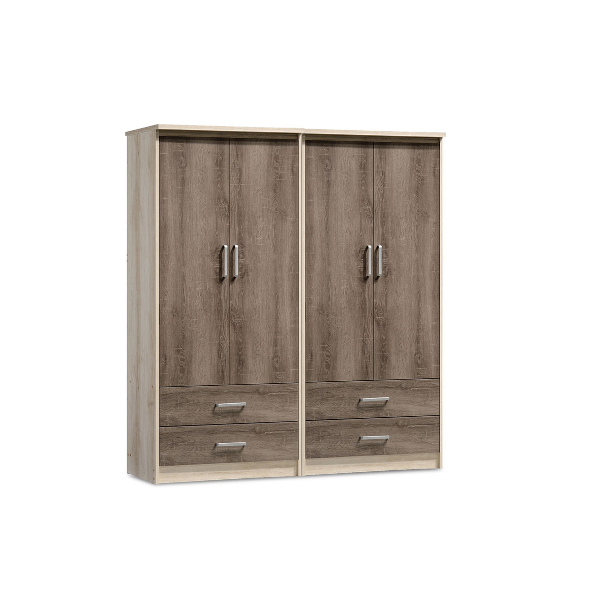 OLYMPUS WARDROBE 4-SHEET WITH 4 DRAWERS 162Χ57Χ183CM