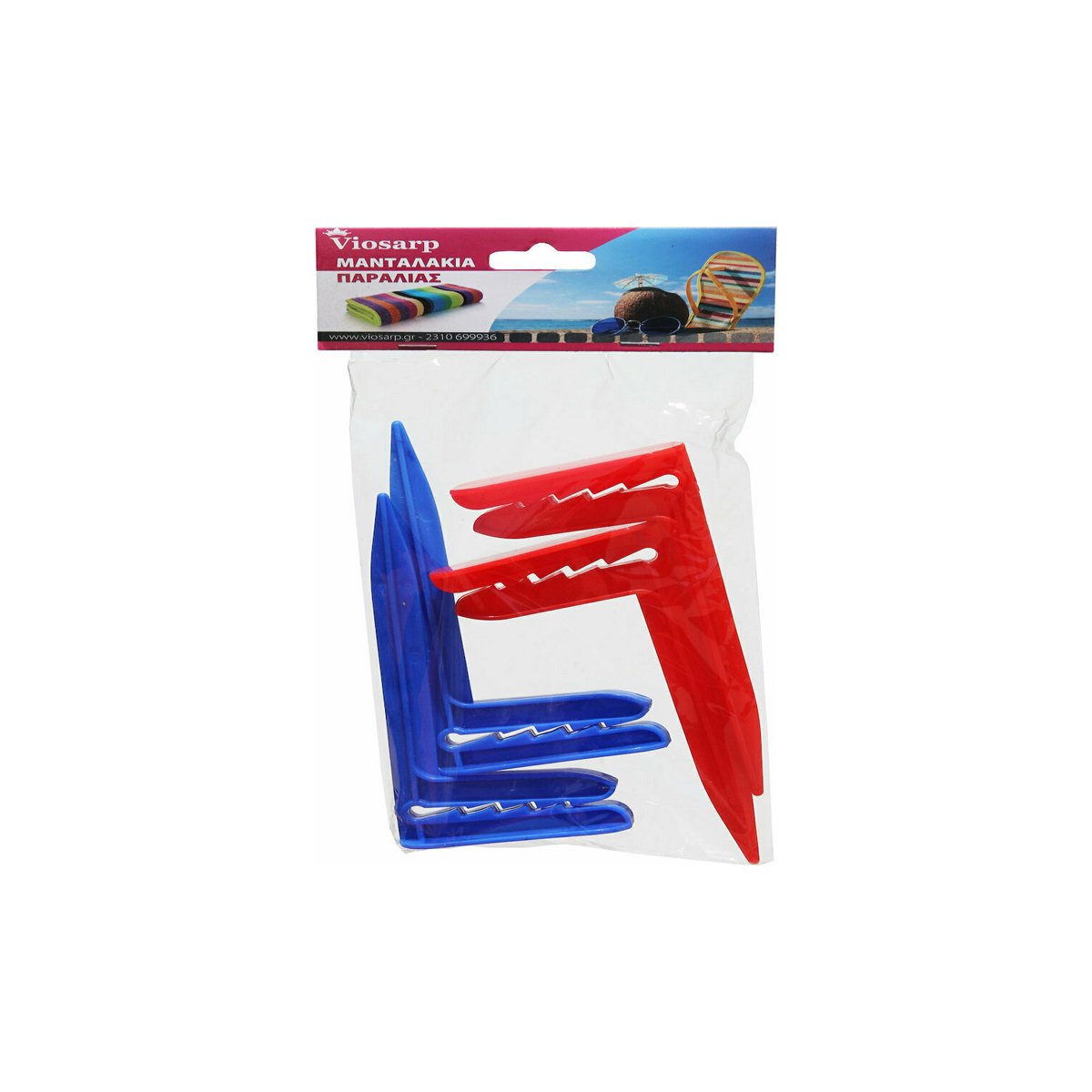 PEG FOR BEACH TOWEL 7.5X15CM 4 PCS