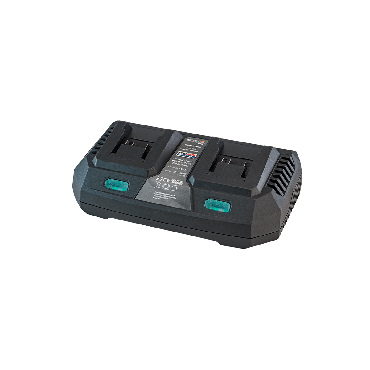 BORMANN BATTERY CHARGER DOUBLE 20V LI-ION-2X4AH-3A-PRO BBP2005