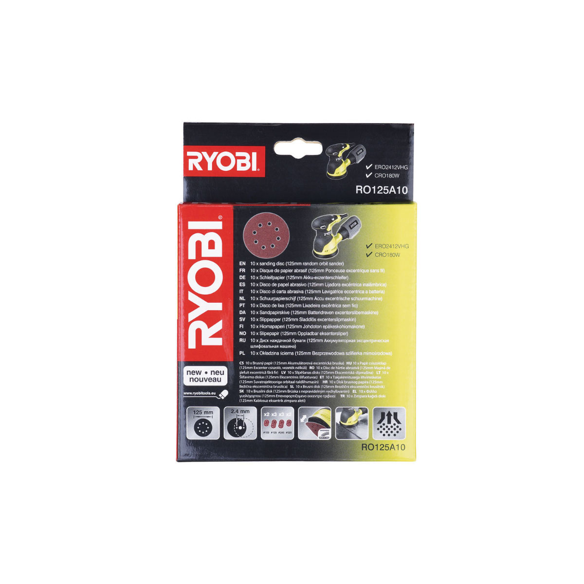 GRINDING DISC 125MM RO125A10 10 PCS