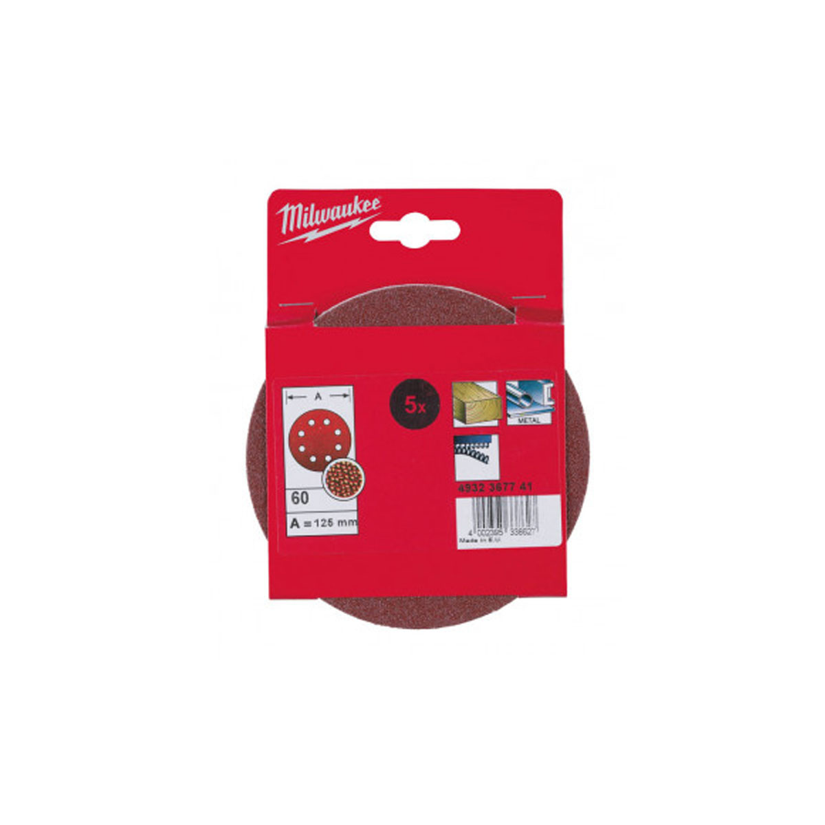 SAND PAPER SET FOR CYCLOPHIC GRINDER 125MM 5PCS