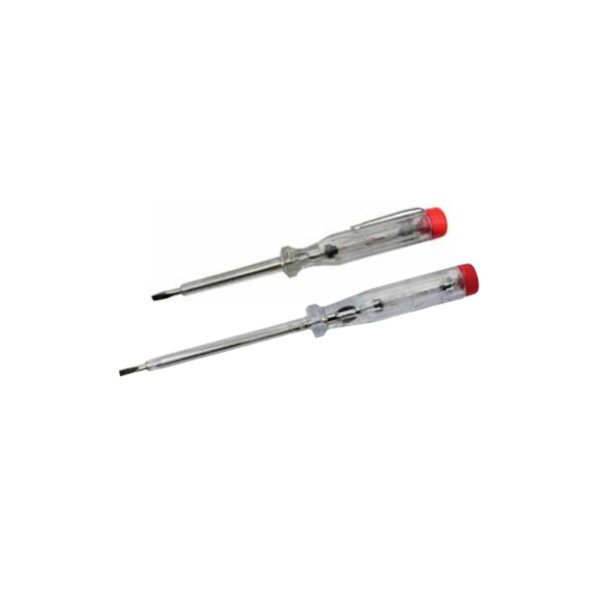 TEST SCREWDRIVER VDE 140MM 100-250V WITH CLIP