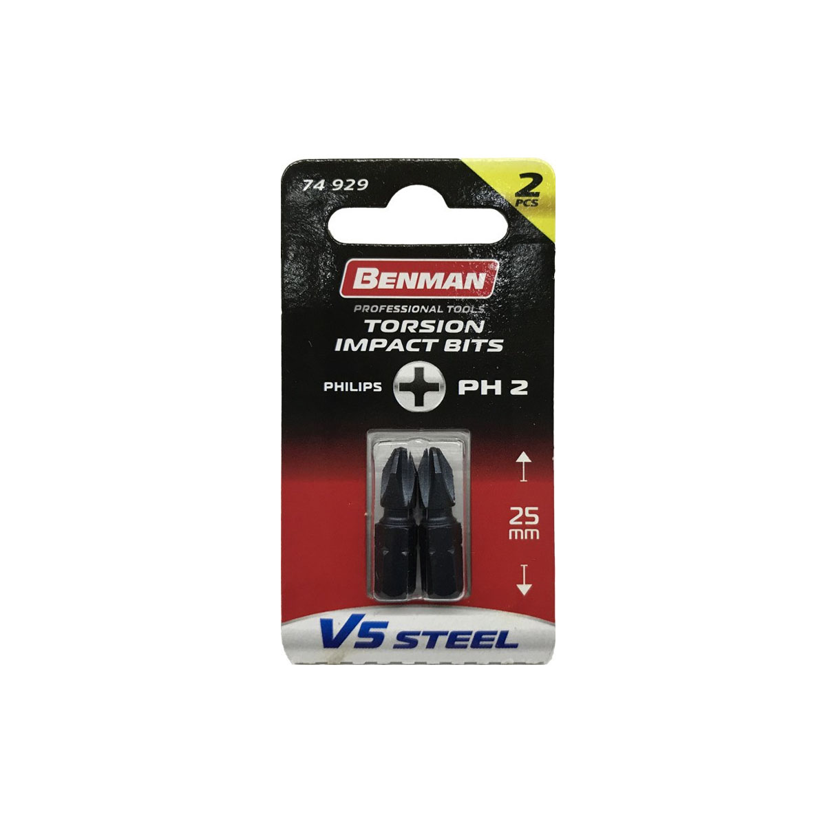 BENMAN CROSS BIT PH 2 X 25MM (2PCS)