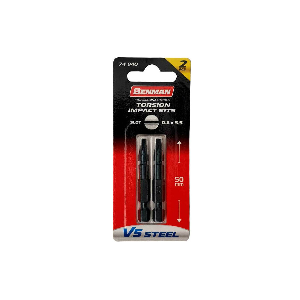 BENMAN STRAIGHT NOSE 0.8 X 5.5 X 50MM (2PCS)