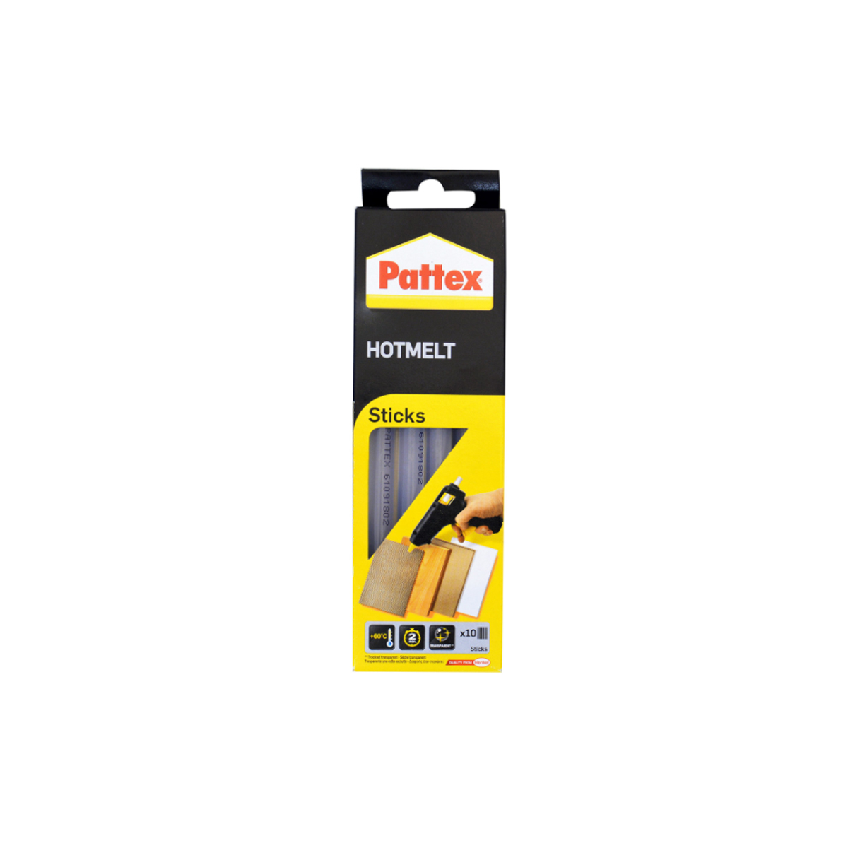PATTEX SILICONE ADHESIVE HOT STICKS TRANSPARENT 6Χ200GR