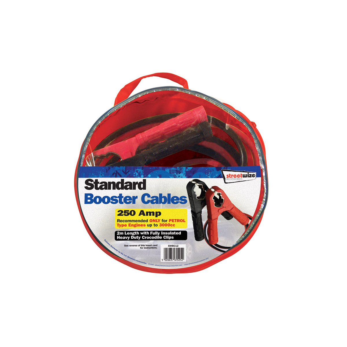 STREETWIZE HEAVY DUTY BOOSTER CABLES SWBC12