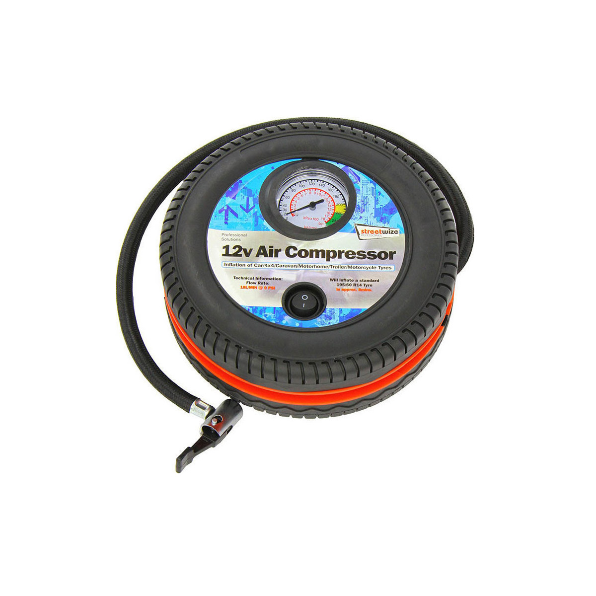 STREETWIZE TYRE SHAPE AIR COMPRESSOR SWAC15