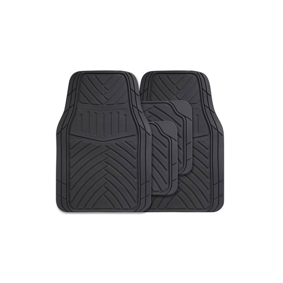 STREETWIZE RUBBER SPLENDOUR CAR MAT SET IN BLACK SWCM103