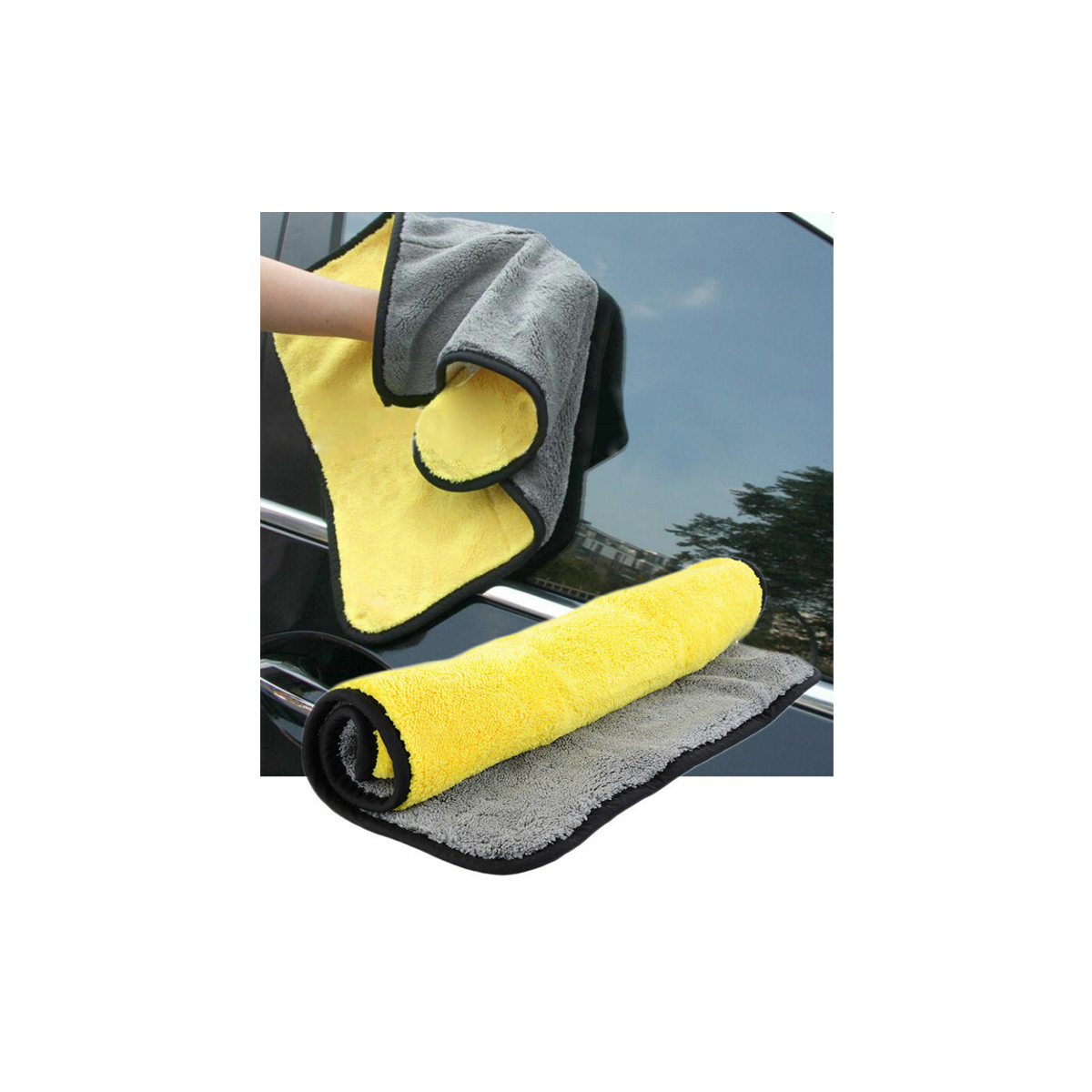 STREETWIZE DOUBLE-CAR CAR CLEANING CLOTH WITH MICROFIRES SWCR18