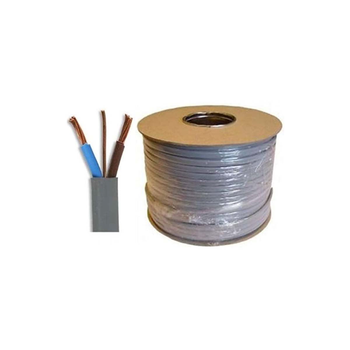 CABLE DOUBLE GRAY 2X4MM + E / M