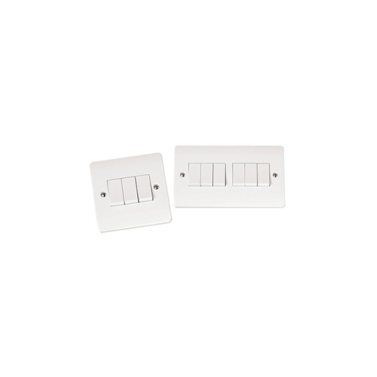 BIDIRECTIONAL WALL SWITCH 10A 3 GANGS WHITE