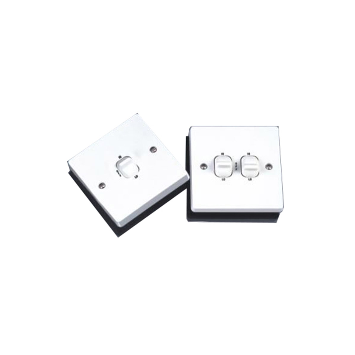 WALL SWITCH 10A WITH TWO GANGS HIGH-OFF-LOW WHITE