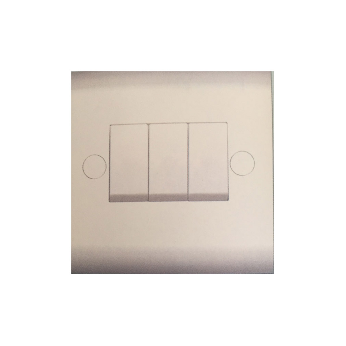 BIDIRECTIONAL WALL SWITCH 10A 3 GANGS WHITE