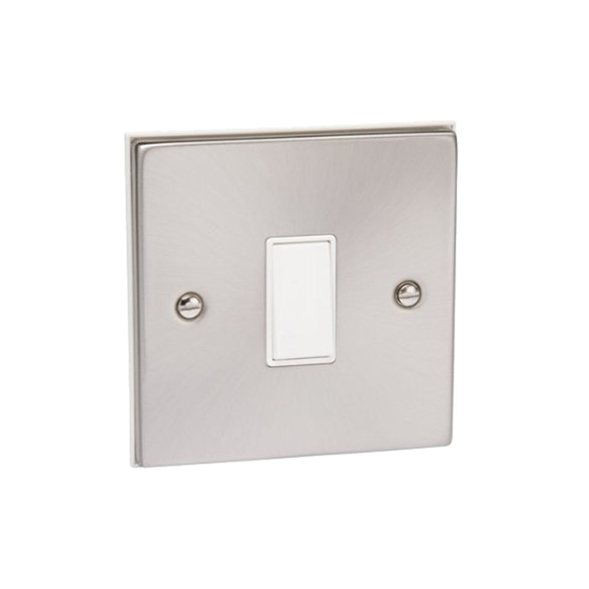 WALL SWITCH INTERMEDIATE SILVER WITH WHITE GANG SWITCH