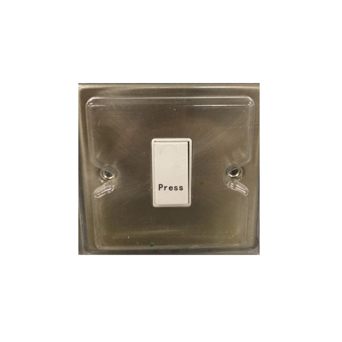 WALL SWITCH PRESS SILVER WITH A WHITE GANG SWITCH