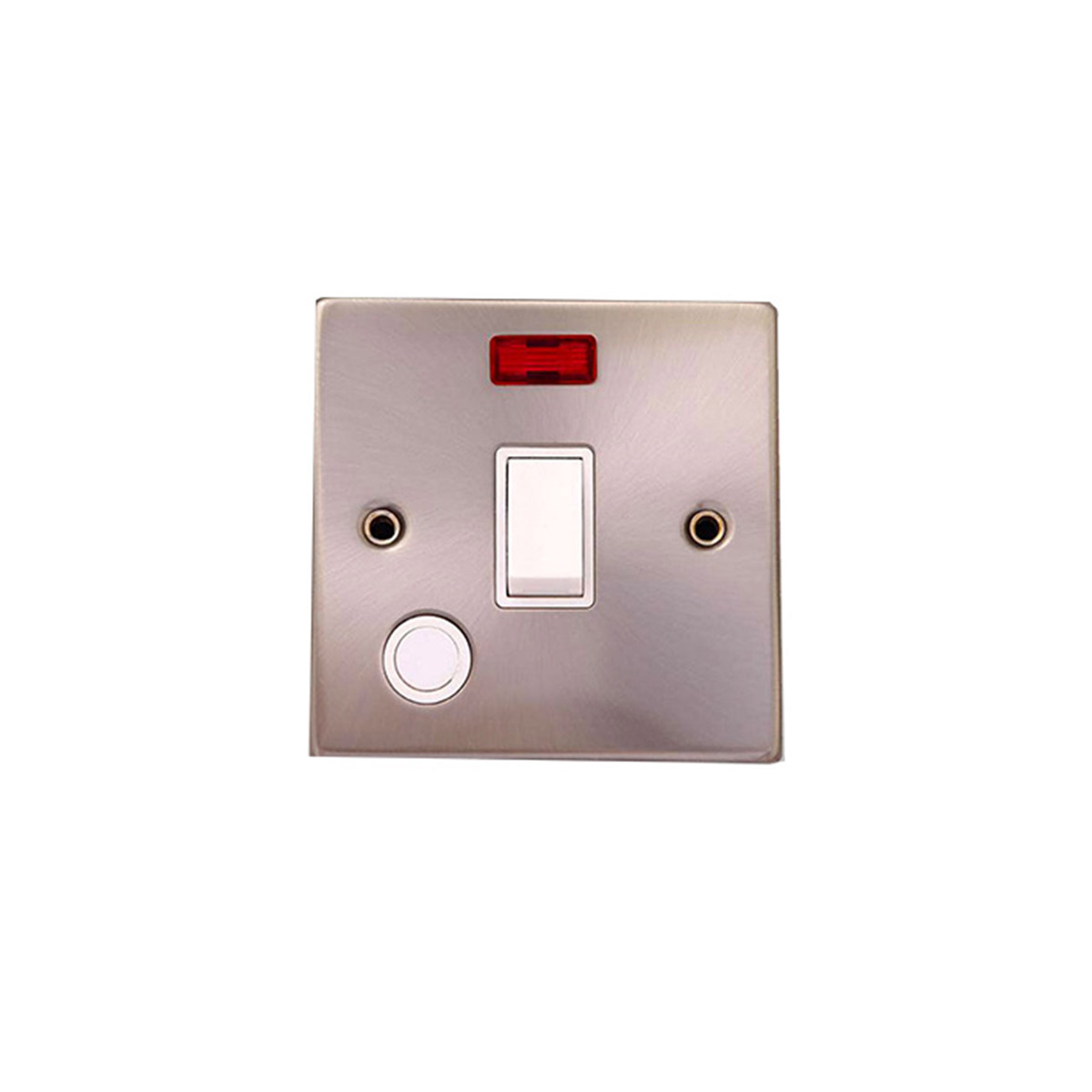 WALL SWITCH 20A DP WHITE GANG SWITCH WITH LAMP