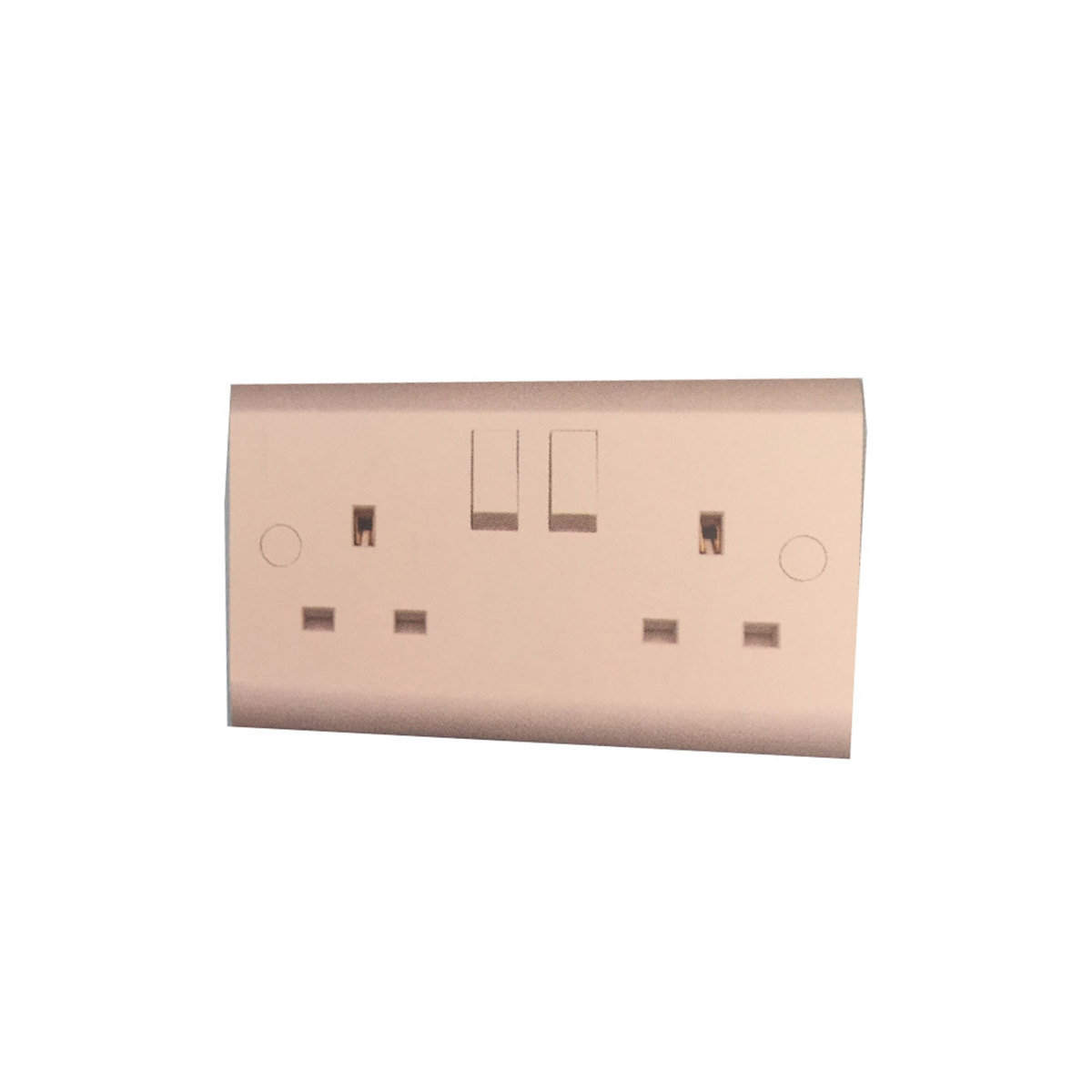WALL SOCKET SG 13A WITH 2 GANGS WHITE