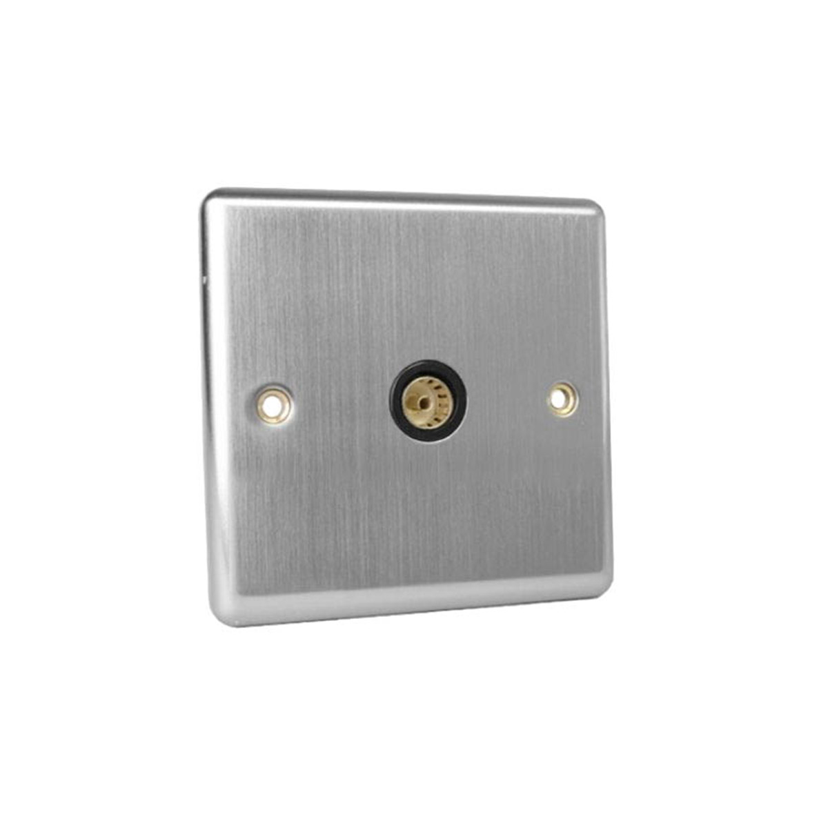 TV WALL SOCKET 1 RECEPTIONS SILVER AND BLACK