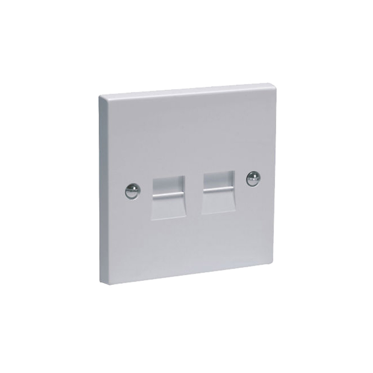 TELEPHONE SOCKET 2 RECEPTIONS WHITE