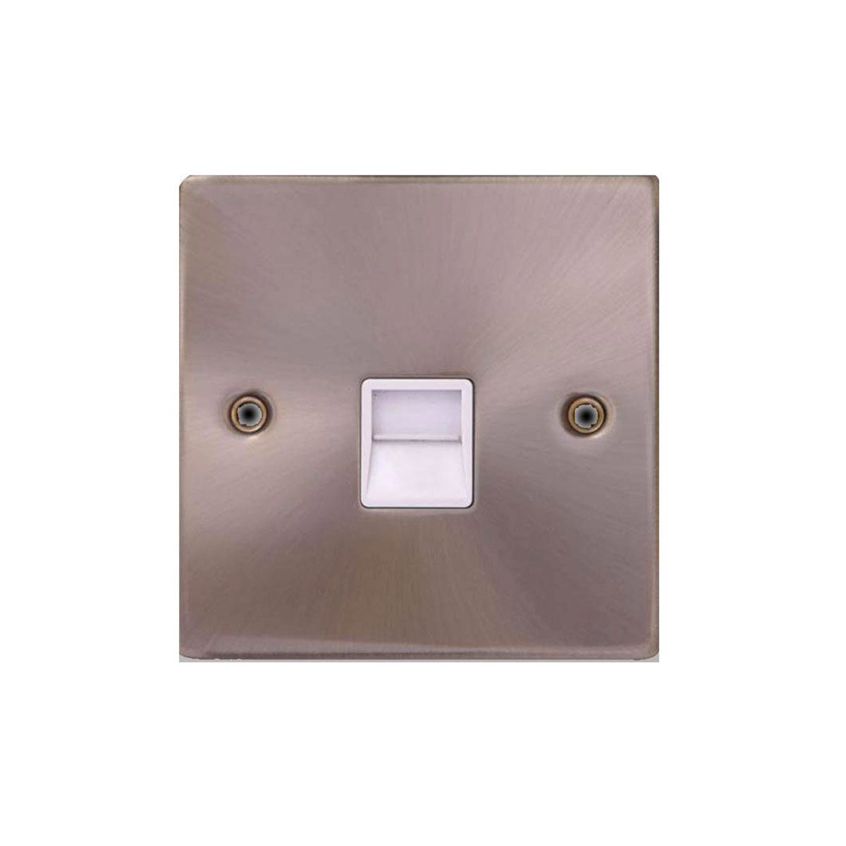 TELEPHONE SOCKET SILVER WITH WHITE