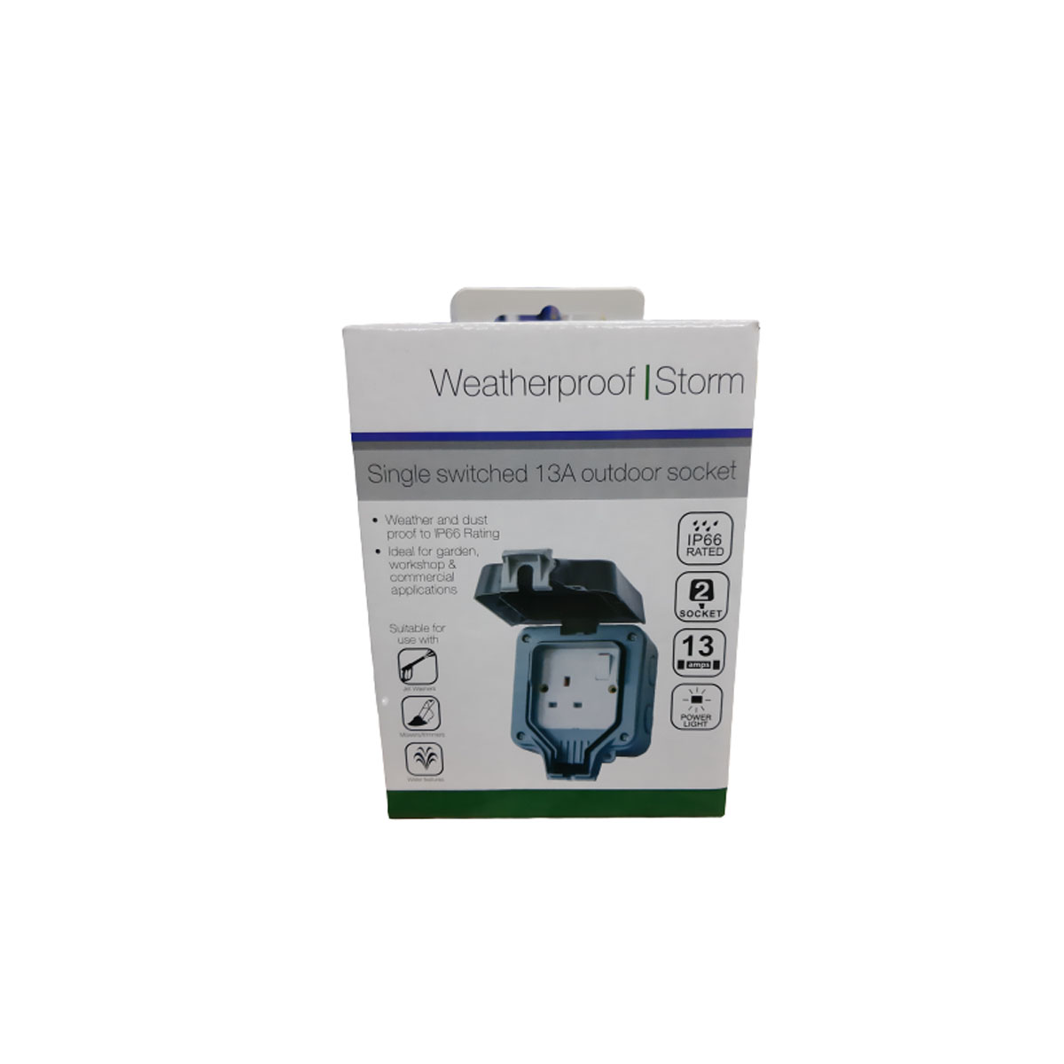 WATERPROOF SOCKET 1 GANG MP21 1 GAN W / P