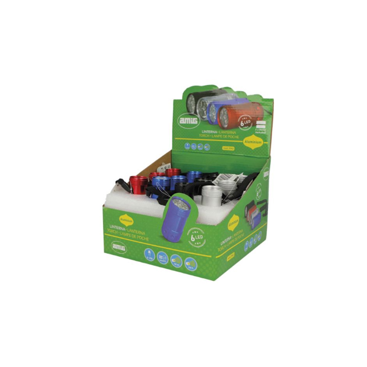 FLASHLIGHT 6 LED 25X50MM MOD.3942