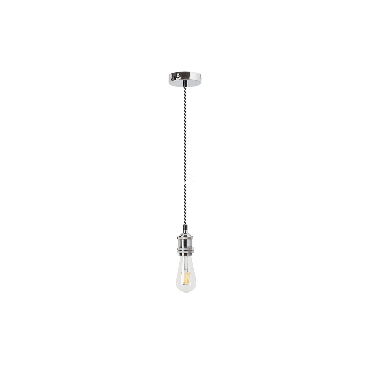 FIXY PENDANT LAMPHOLDER FOR LIGHTING E27 80CM SILVER