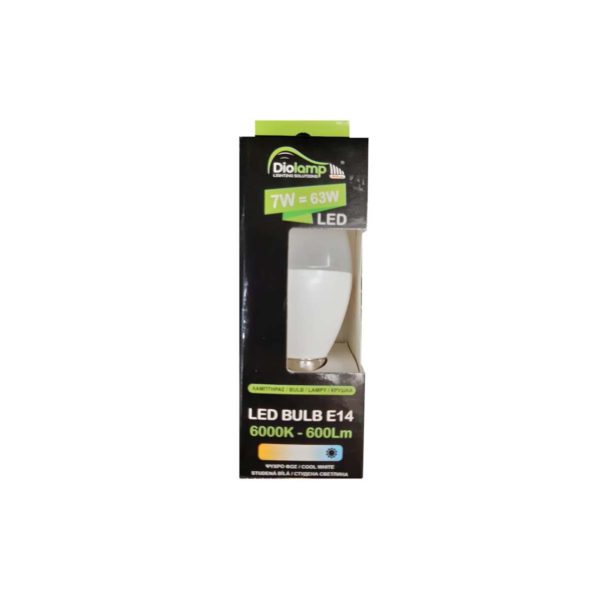 DIOLAMP LED 7W E14 6500K WHITE LIGHT CANDLE