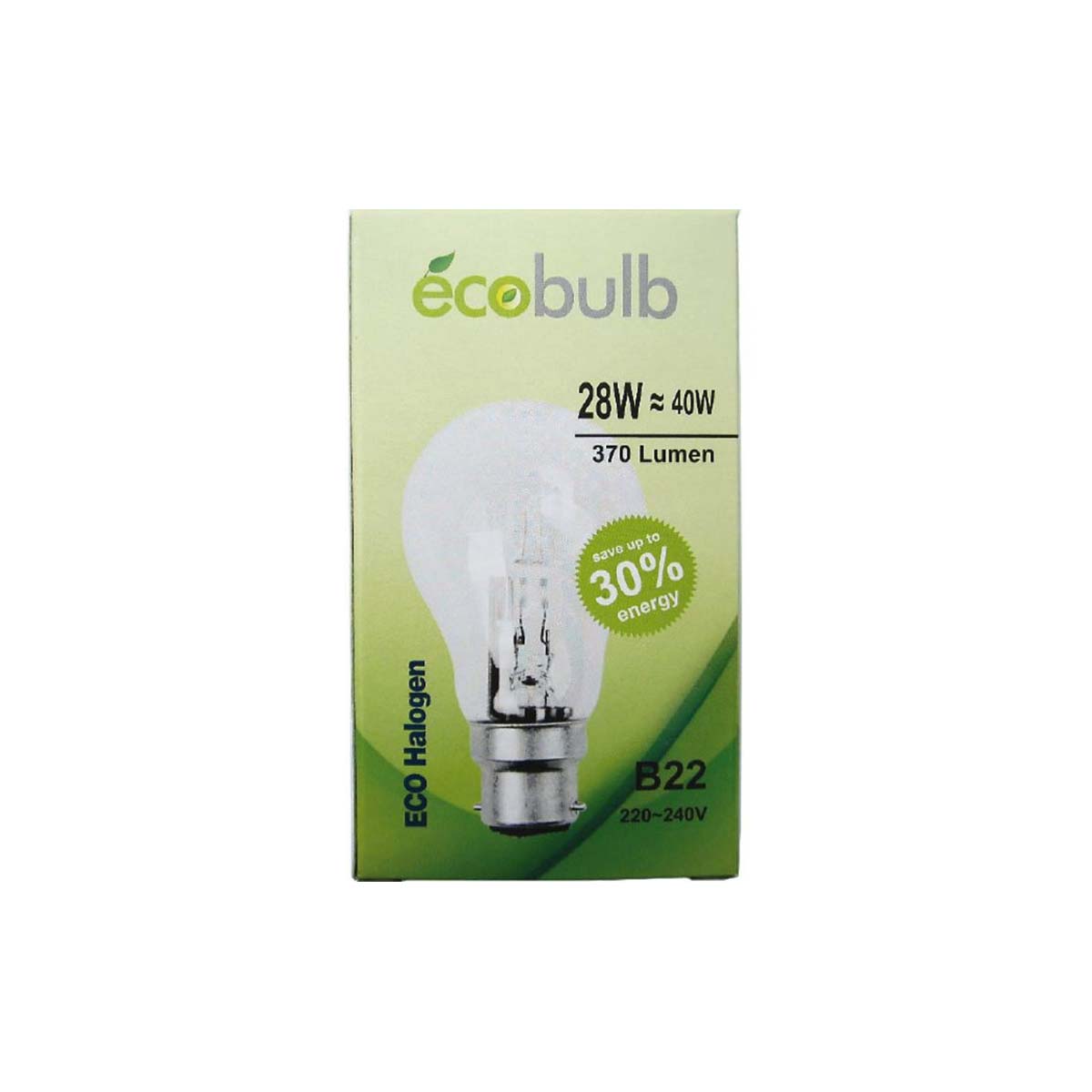YELLOW LIGHTING LAMP ECO HALOGEN B22