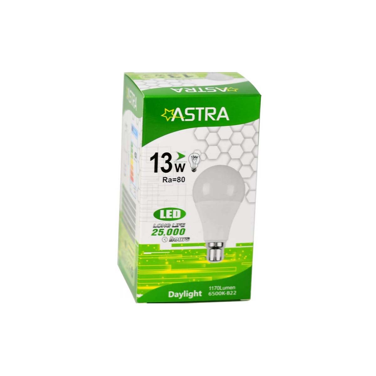 ASTRA LED LAMP B22 6500K WHITE LIGHT